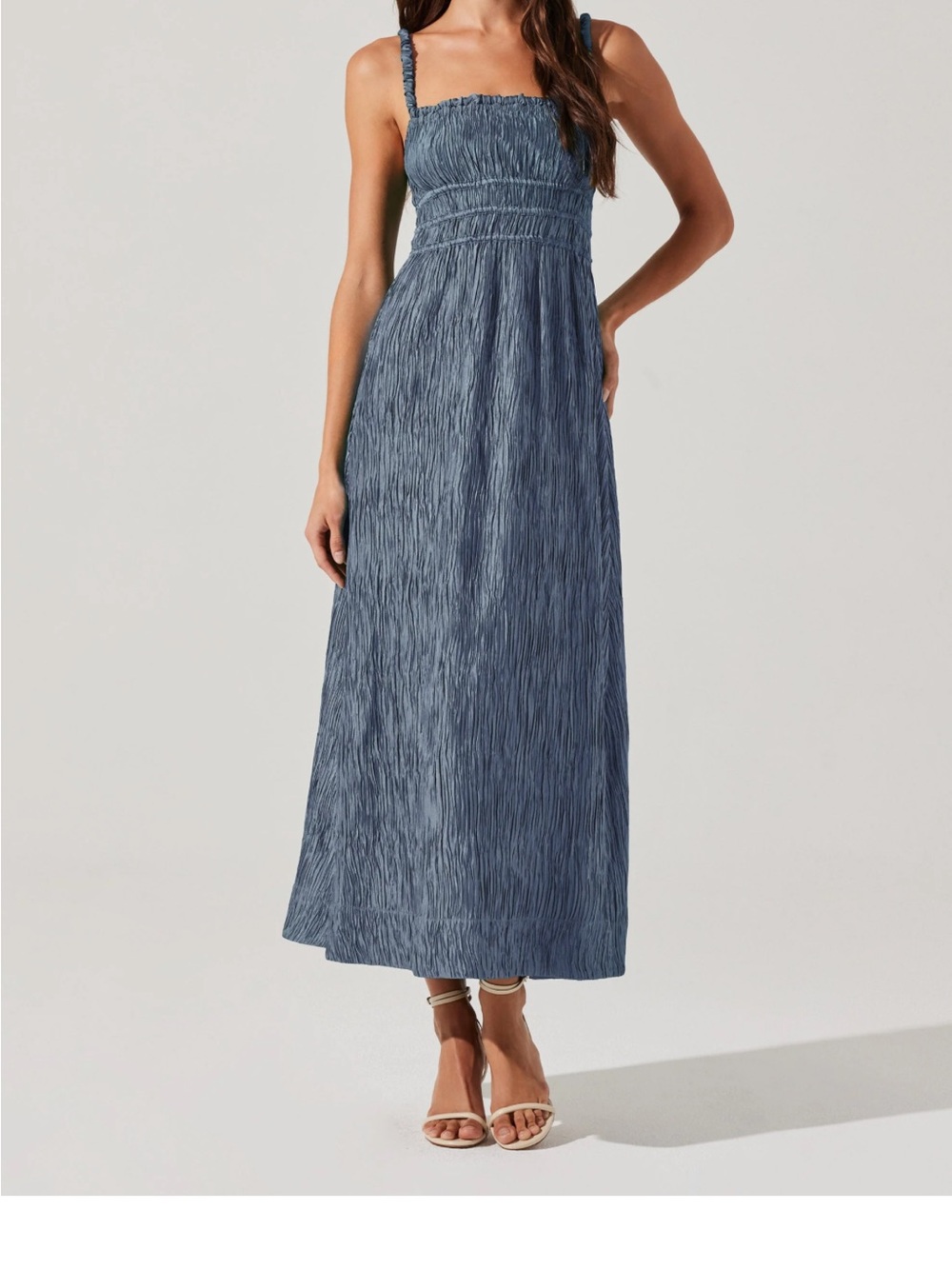 Astr the Label Neelam Blue Midi Dress